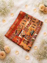 Lovers Court — Maharani Collection | Pichwai Inspired Ready-to-Wear Skirt Saree with Royal Court Motifs